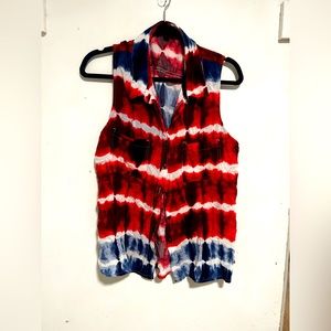 American flag sleeveless top